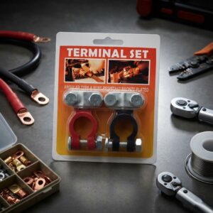 Battery Terminal Set - Positive & Negative (2pcs)