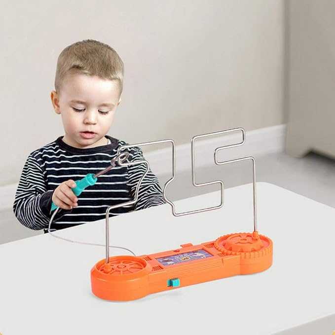 Kids Collison Electric Shock Toy, Education Electric Touch Maze Game Party, Funny Game Science Experiment Toys for Children Gift (Mix Color) - Image 2