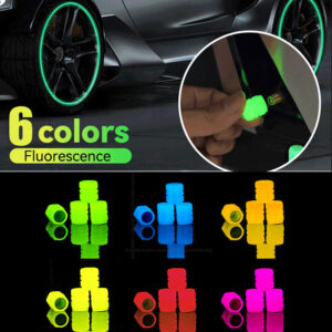 Luminous Tire Valve Cap For Car Tire For Car Motorcycle Bike Glowing Tire - Automotive Accessory (Random Color)