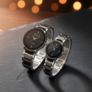 POSITIF Couple Watch โ Elegant Matching His & Her Timepieces | Stylish Pair Gift For Lovers, Anniversary & Special Occasions (Without Box random colour)