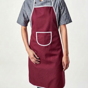 12 Pcs Classic Professional Parachute Cloth Kitchen Apron with Pocket & Contrast Piping (23" x 35") | Random Color