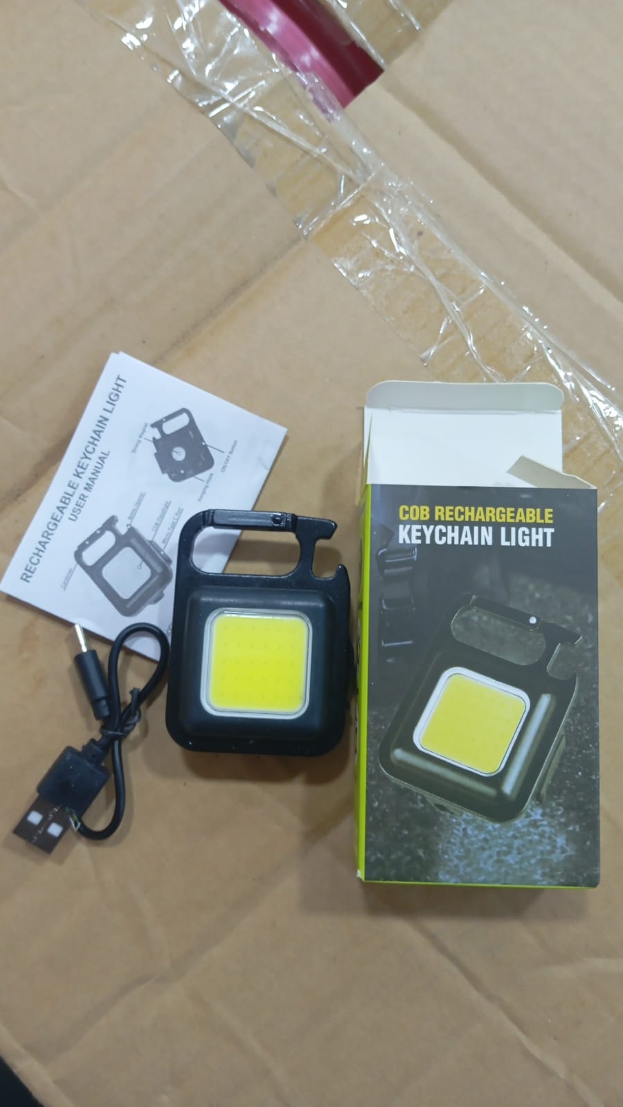 COB Rechargeable Keychain Light โ Ultra Bright Metal Body Emergency Light with Type-C Charging (With Cable) - Image 6