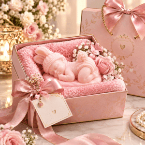 1 Pc - Baby Special Gift Soap - Personal Care Accessory Designed For Styling And Daily Routine - 100g (Soft Pink)