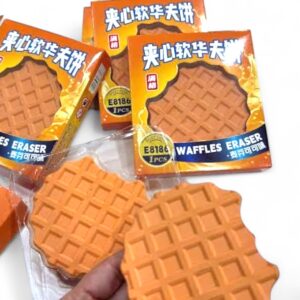 Novelty Wafer Eraser Bigger Size Creative Cute Pencil Rubber Best For Gifts And Daily Stationery Use Size 3 Inch By 3 Inch