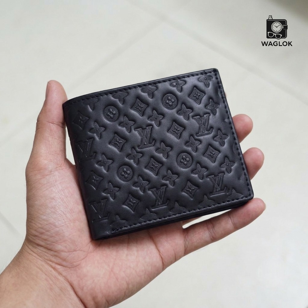Men's Genuine Leather Bifold Wallet with Gift Box | Monogram Pattern RFID Card Holder Pocket Friendly Wallet - Image 6