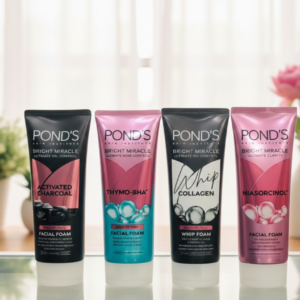 PONDโS Bright Miracle Facial Foam Range โ Oil Control, Acne Control, Brightening & Whip Collagen Face Wash