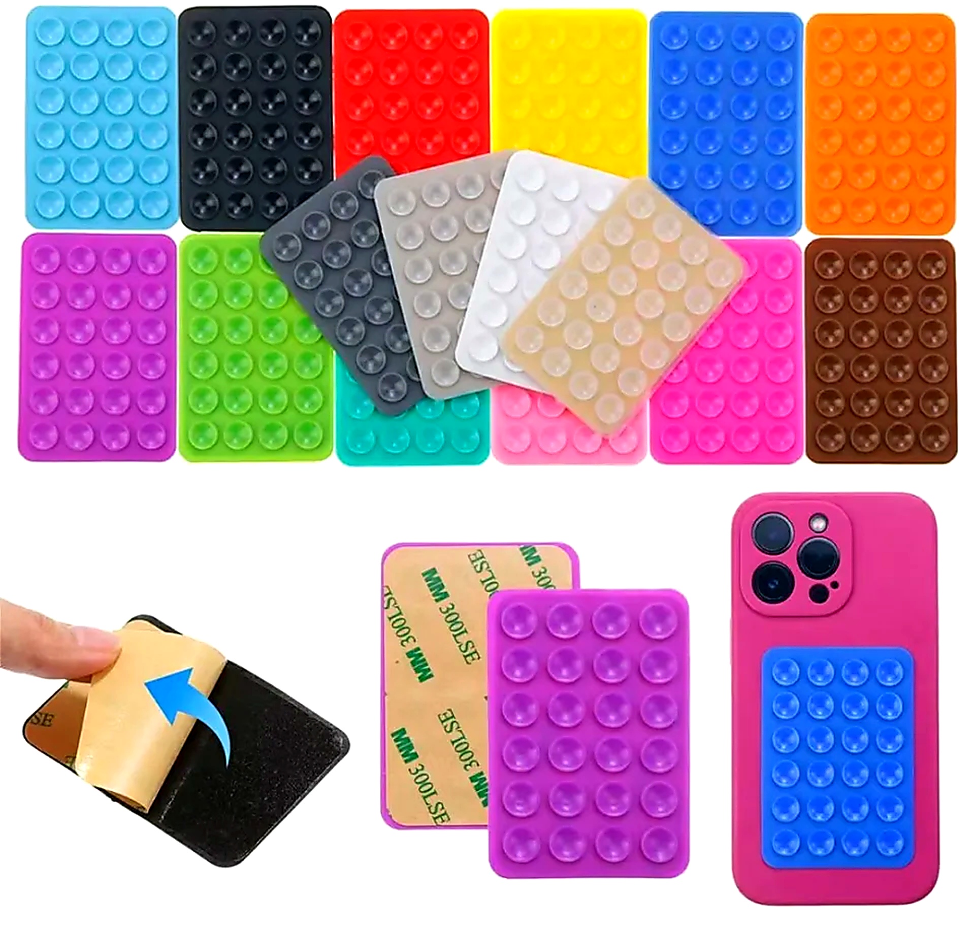 Silicone Suction Cup Phone Holder β Strong Grip Mobile Phone Mount, Random Color - Image 2