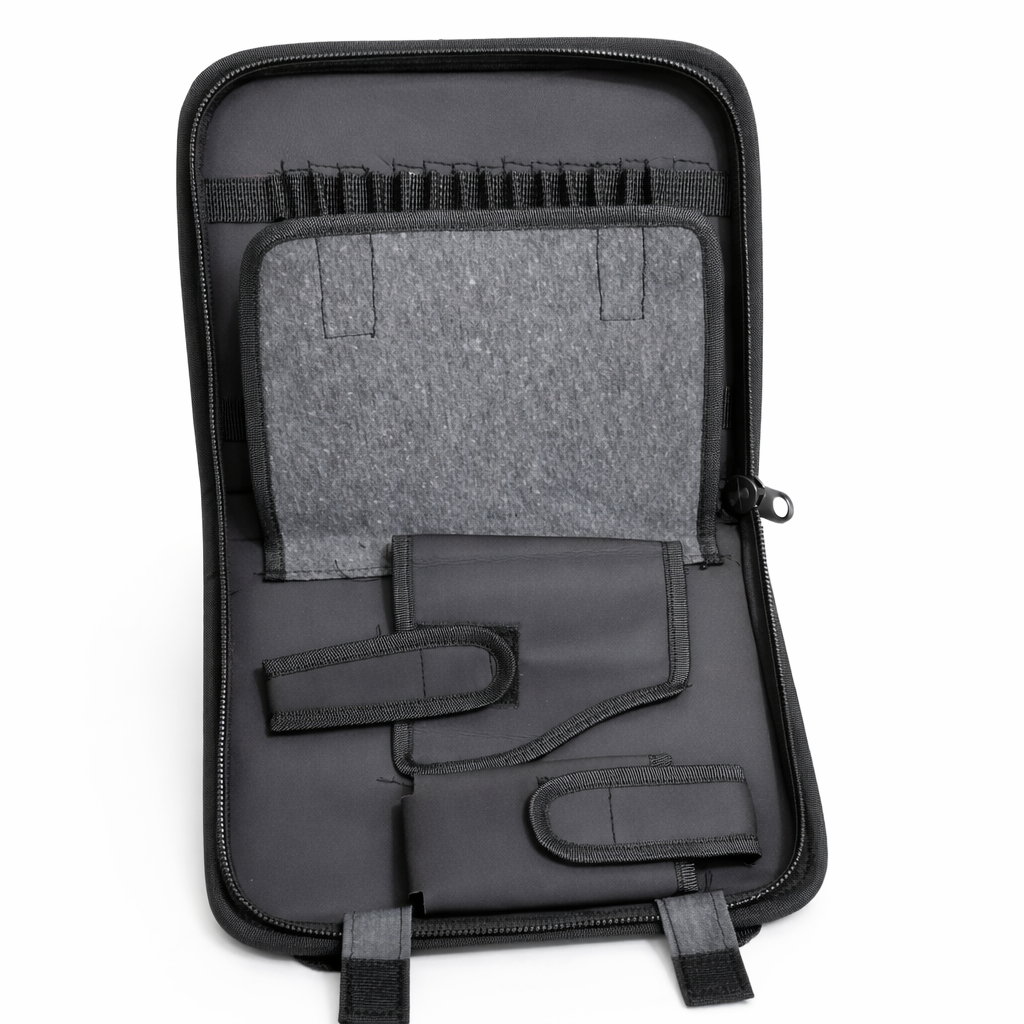 Tactical Hard Shell Pistol Carry Case with Multi Holders & Secure Zip Lock - Image 7