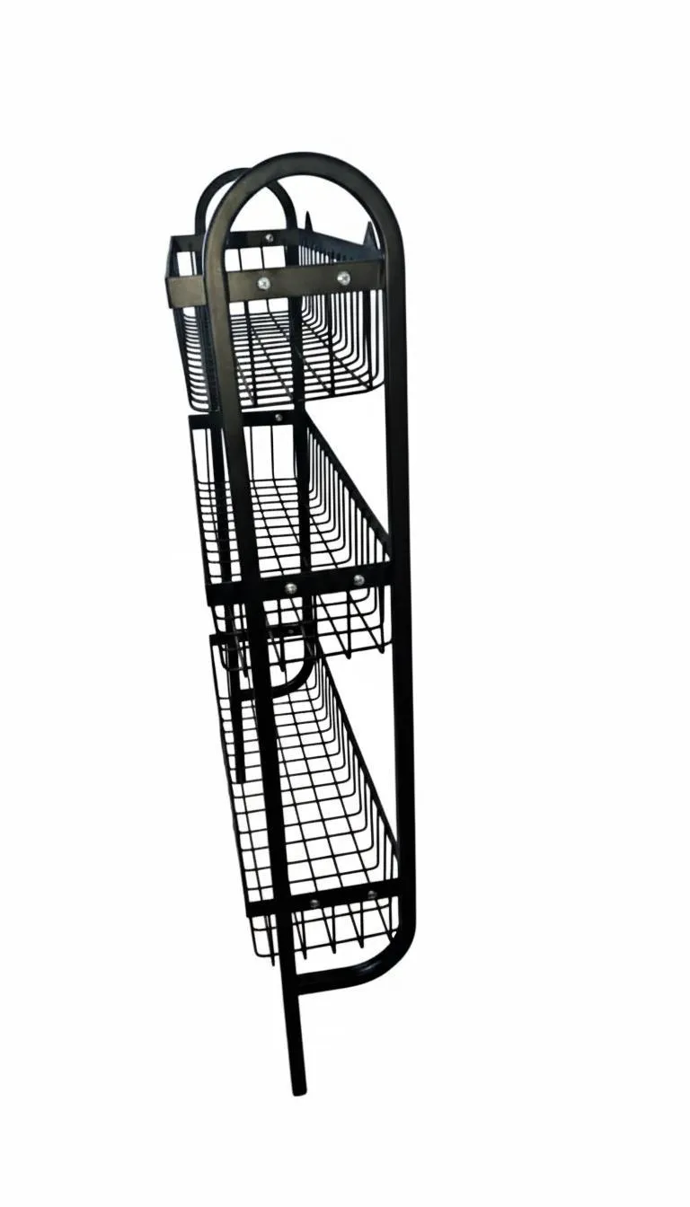 Wall Mounted Spice Rack Black Stainless Steel 3 Tier โ DIY Assembly Required (Self Assemble) - Image 4