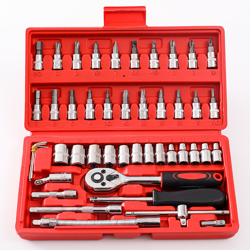 46-Piece Socket Wrench Set โ Complete Ratchet & Bit Tool Kit - Image 5