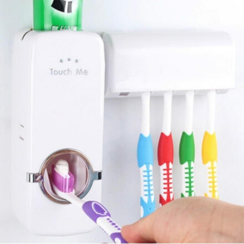 Automatic Toothpaste Dispenser & Toothbrush Holder Set - Image 3