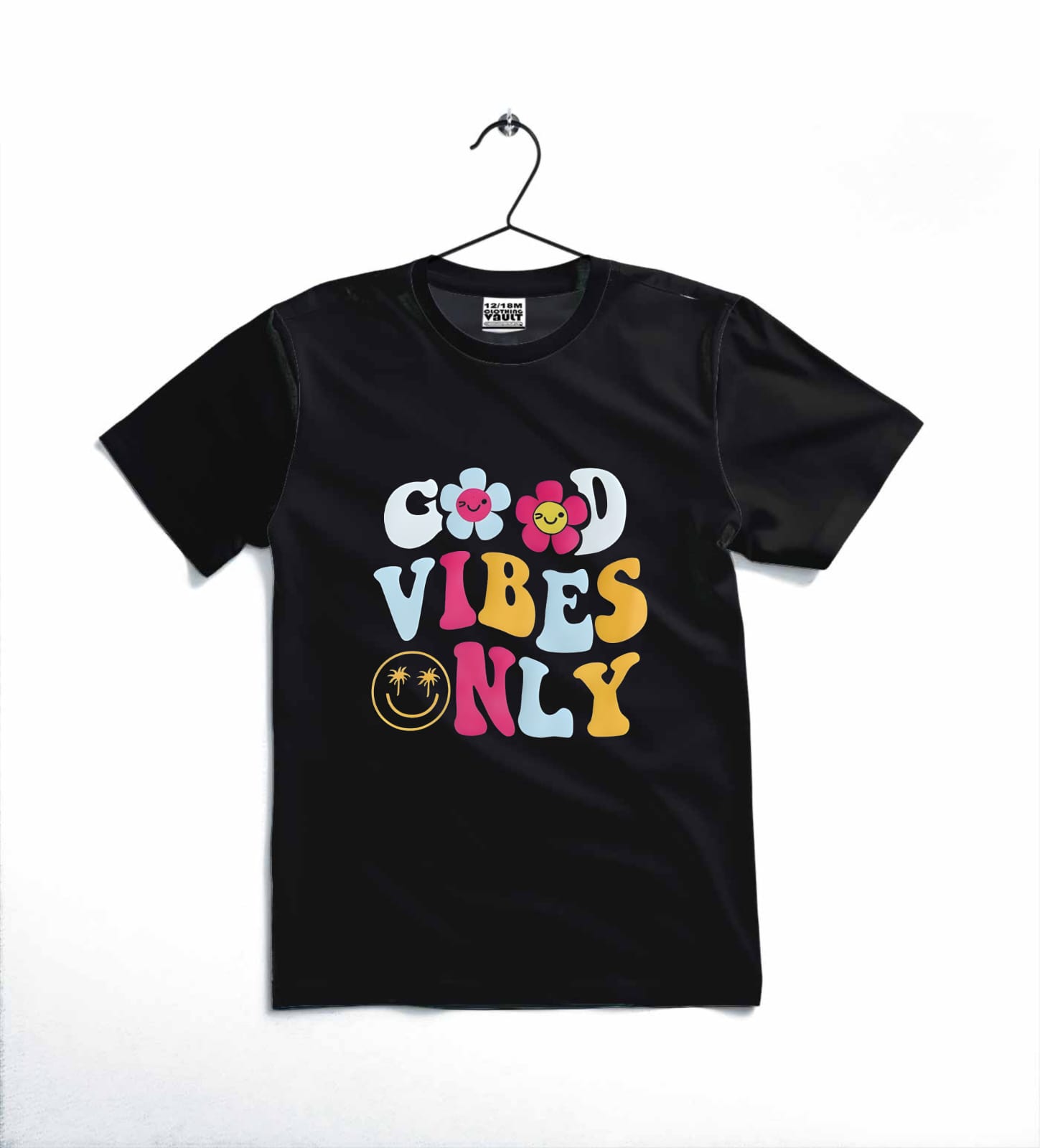 Good Vibes Only Printed Kids T-Shirt - Image 2