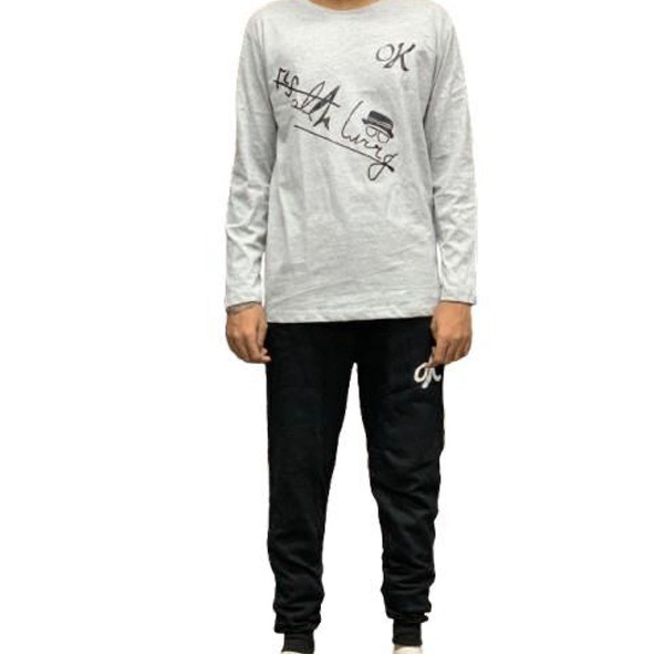 Mens Printed Tracksuit Set Soft Fabric Stylish T Shirt and Trouser Comfortable Fashionable Outfit - Image 3