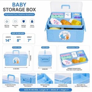 Portable Baby Care Storage Box - Nursery Accessory Designed For Baby Organization And Daily Storage Routine (Random Color)