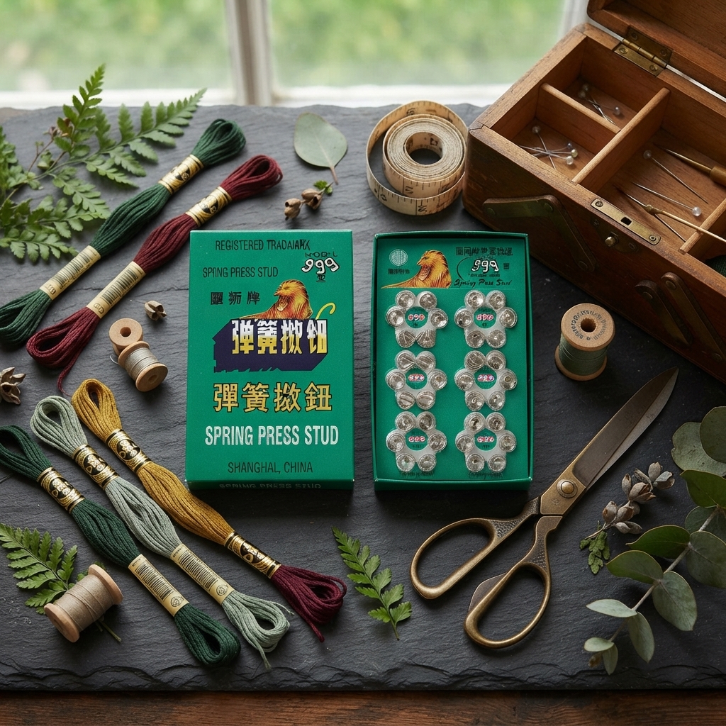Lion Brand Model 999 Spring Press Studs | Tich Button 8 Cards In Box - Image 3