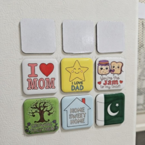 DIY Fridge Magnet Paint Kit – 6 Magnets & 6 Paint Sheets Creative Art Set