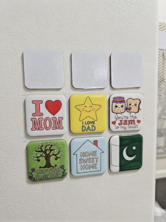 DIY Fridge Magnet Paint Kit โ 6 Magnets & 6 Paint Sheets Creative Art Set