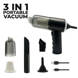 3-in-1 Portable Cordless Vacuum Cleaner | Compact Handheld Dust Cleaner