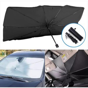 Universal Car Umbrella Sun Shade Cover for Windshield UV Reflecting Foldable Front Car Sunshade Umbrella