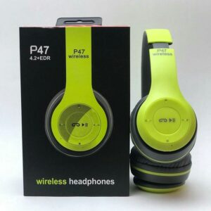 Long Listening Battery Fast Charging Wireless Bluetooth 5.1 Headphones With SD Card Function โ P47 Model | Random Color