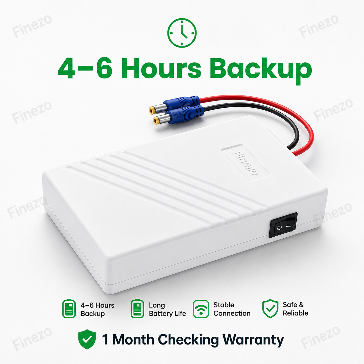 Finezo WiFi Router Power Bank 12000mAh β 5-6 Hours Backup Mini UPS for WiFi Router, ONU, Modem & WiFi Devices β 1A 1.5A 2A Compatible Power Backup for Load Shedding - Image 4
