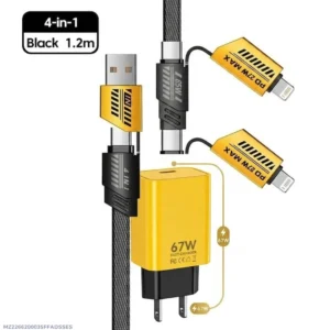 3 in 1 Mobile Phone Charger 67 Pack Of Pack Of 1 with cable