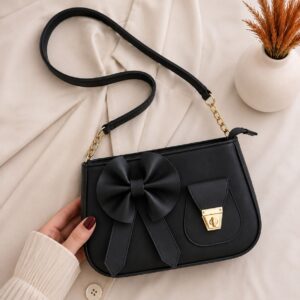 Bella Bow Shoulder Bag โ Fashion Mini Handbag with Decorative Bow Design