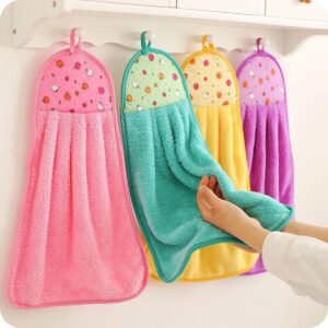 Cotton hanging kitchen towels (Size: 13" x 26") | Random Color