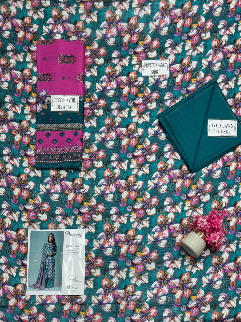 Bareeze Digital Classic 3 Piece Printed Lawn Suit โ PR-7608 - Image 2