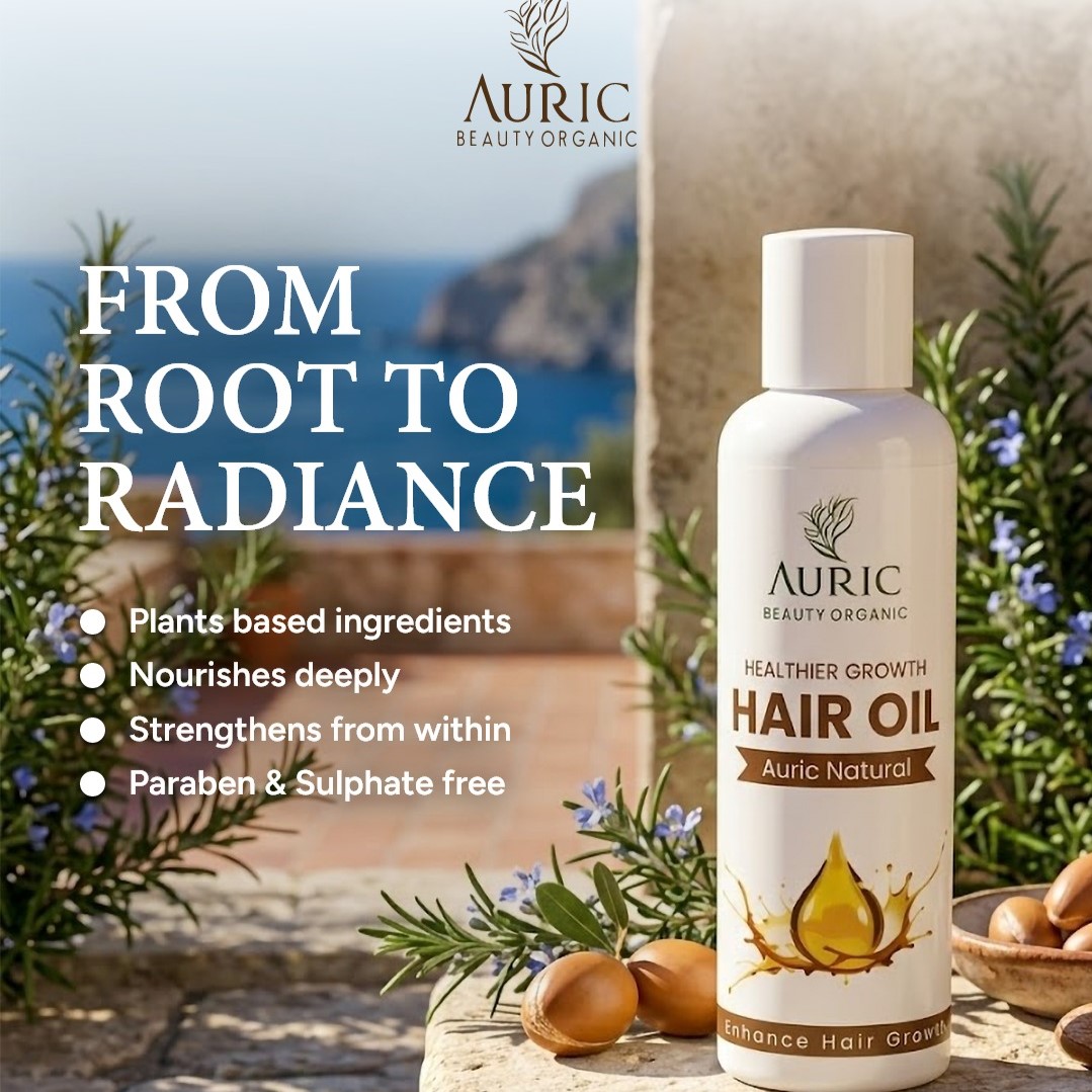 Auric Beauty Organic Cold Pressed Hair Oil – Intensive Nourishment & Scalp Therapy - 100ML - Image 3