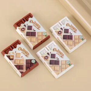 Chocolate Eraser Creative Cute Pencil Rubber Best For Gifts And Daily Stationery Use Size 3 Inch By 1.5 Inch | Random Color