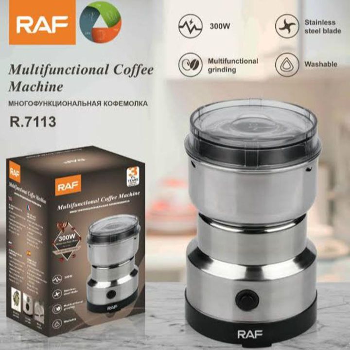 RAF Masala And Coffee Grinder R.7113 - 300W Electric Grinder - Kitchen Accessory Designed For Food Preparation And Daily Cooking Routine
