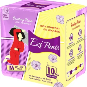 EziPants Disposable Period Panty – Premium Quality Ultra Absorbent Sanitary Pants, Leak-Proof & Comfortable Period Underwear, 10 Pcs Packet