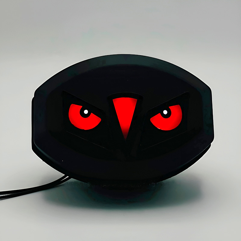 Premium Devil Eye Bike Backlight โ Universal 12V LED Brake Tail Light with Multicolor RGB Dynamic Flash for 125cc Motorcycles (Random Color)