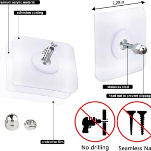 Self Adhesive Nail Free Wall Hook Hanger - Hanging Accessory Designed For Item Organization And Daily Storage Routine (Pack of 10)