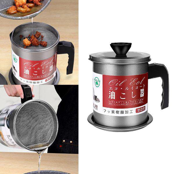 Kitchen Oil Filter Pot 1.4 Liter - Kitchen Accessory Designed For Oil Filtration And Daily Cooking Maintenance Routine - Image 3