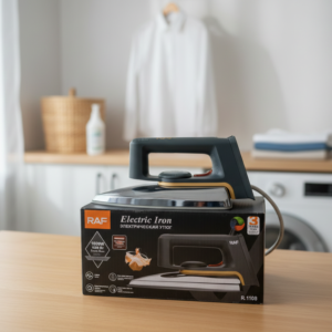 RAF Electric Iron R.1108 โ Professional Dry Iron with NonโStick Soleplate