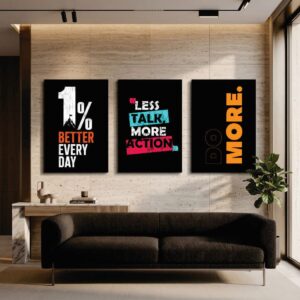 Set of 3 Premium Wall Art Photo Tiles โ Home Decor Accessory Designed For Interior Styling And Daily Living Space Routine - Size: 8x11