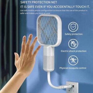 Electric Mini USB Mosquito Killer Racquet Lamp โ Wireless Night Bulb & Effective Insect Catcher (Random Color)