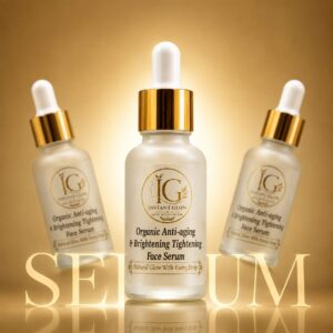 Organic Anti-Aging & Brightening Face Serum – Instant Glow & Skin Tightening - 30ml