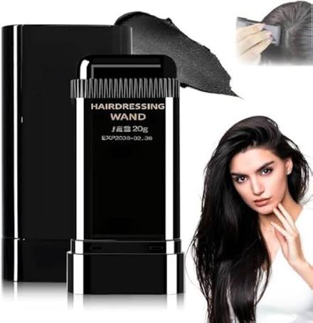 Ehmznv Hair Color Wand | Hairdressing Dye Hairdressing Wand Instant Root Touch-Up โ Natural Hair Color Stick for Hair Coverage - Black & Brown (20g) - Image 2