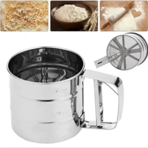 Stainless Steel Flour Sifter Cup Perfect for Sifting Flour Cocoa Powder