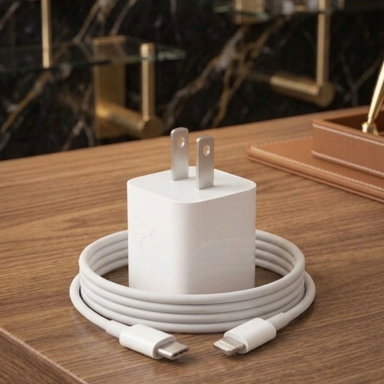 20W USB-C Power Adapter + USB-C to Lightning Fast Charging Cable (1m) Set - Image 2