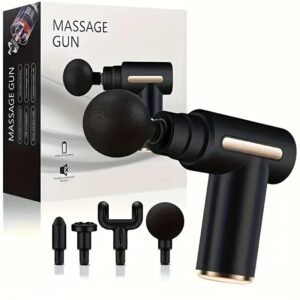 Massage Gun 4 In 1 Multifunctional Electric Full Body Massage Equipment Set - 6 Speeds With 4 Massage Heads For Deep Tissue Relief And Relaxation (Random Color)