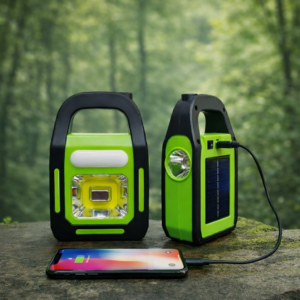 Solar Rechargeable 3-in-1 Emergency Light - Hurry Bolt Portable LED Work Light, Torch & Power Bank