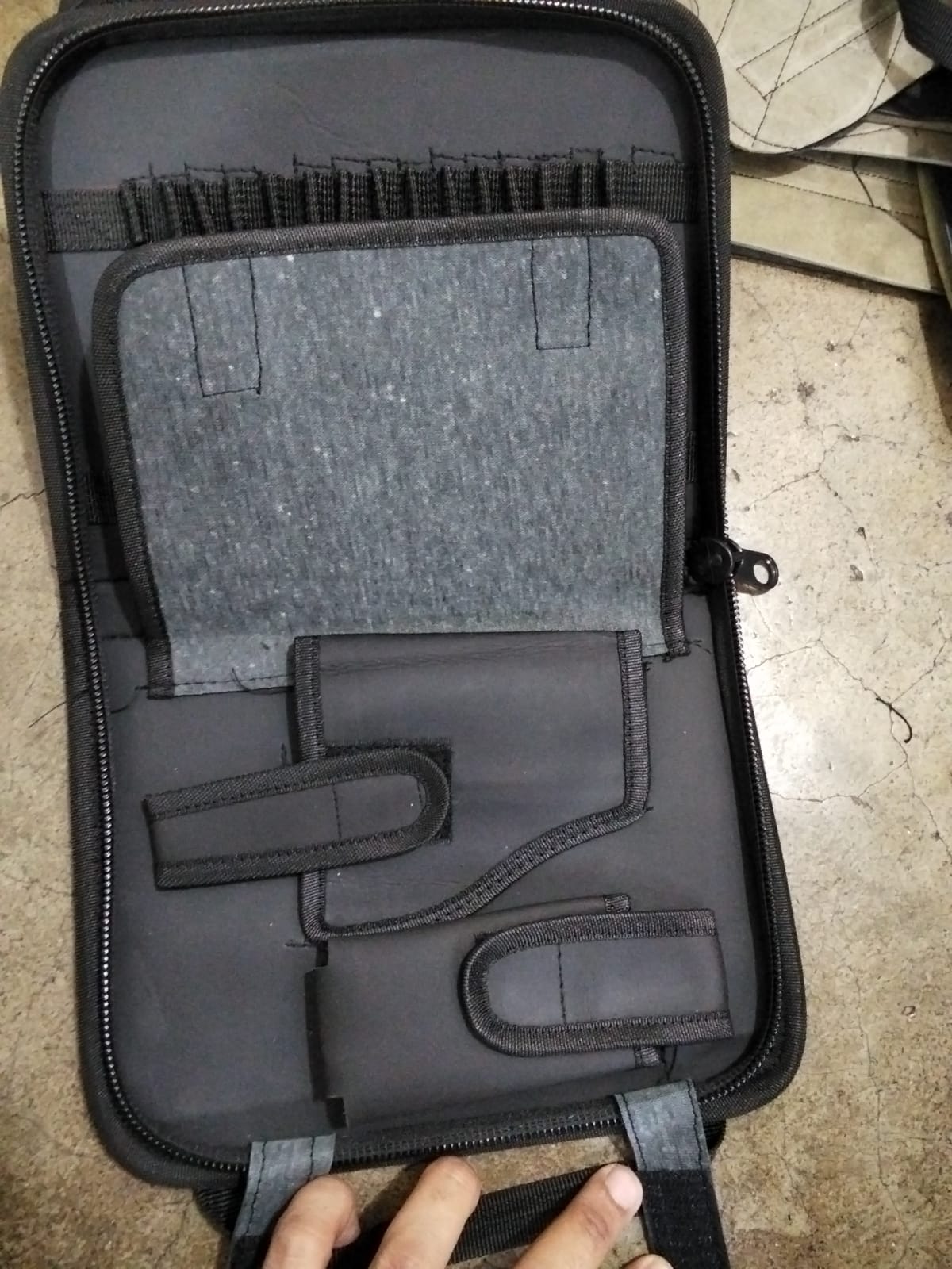 Tactical Hard Shell Pistol Carry Case with Multi Holders & Secure Zip Lock - Image 5