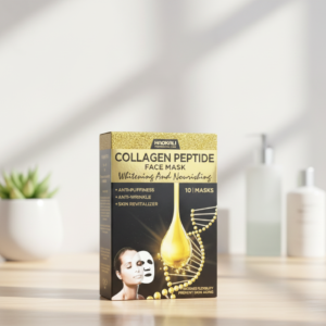 HAOKALI Professional Care Collagen Peptide Face Mask (10-Pack) - Anti-Puffiness, Anti-Wrinkle, Whitening & Nourishing Skin Revitalizer
