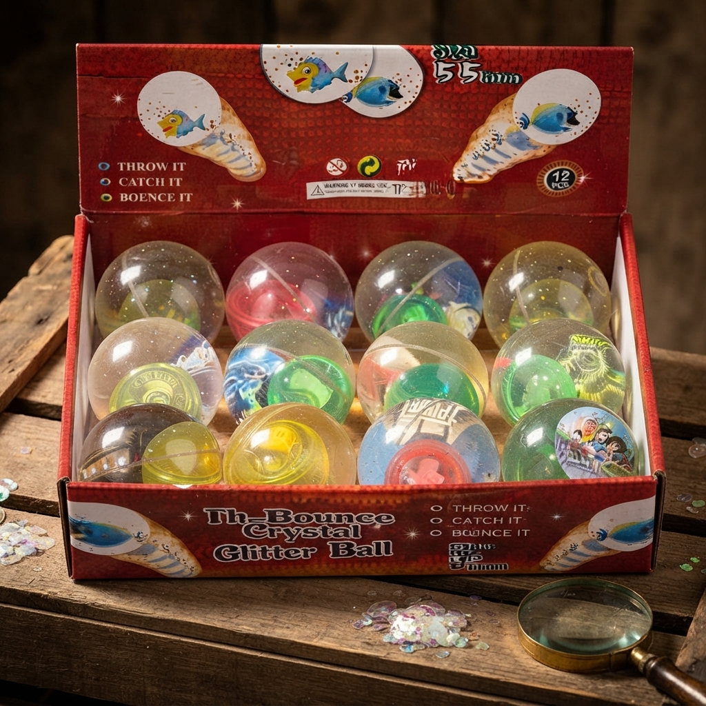 High Bounce Crystal Glitter Ball (Random Design) - Image 2