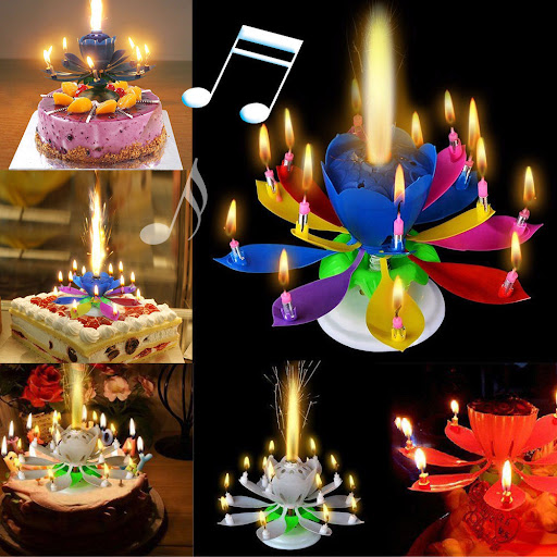 MUSICAL BIRTHDAY FLOWER CANDLE (RANDOM COLORS) - Image 2