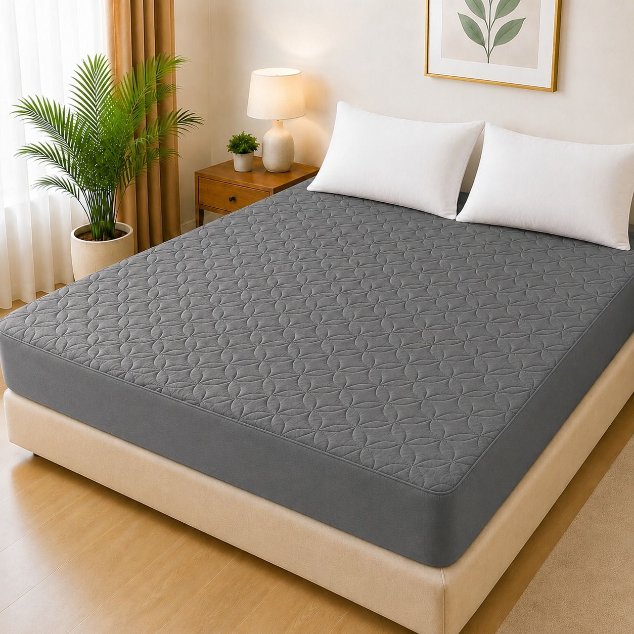 Ultrasonic Quilted Waterproof Mattress Protector โ Joint-Free Fitted Cover (King Size) - Image 6